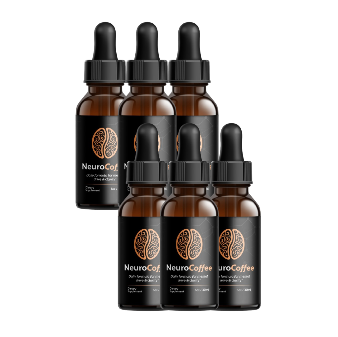 NeuroCoffee 6 bottle best value supply for consistent daily focus energy and cognitive wellness
